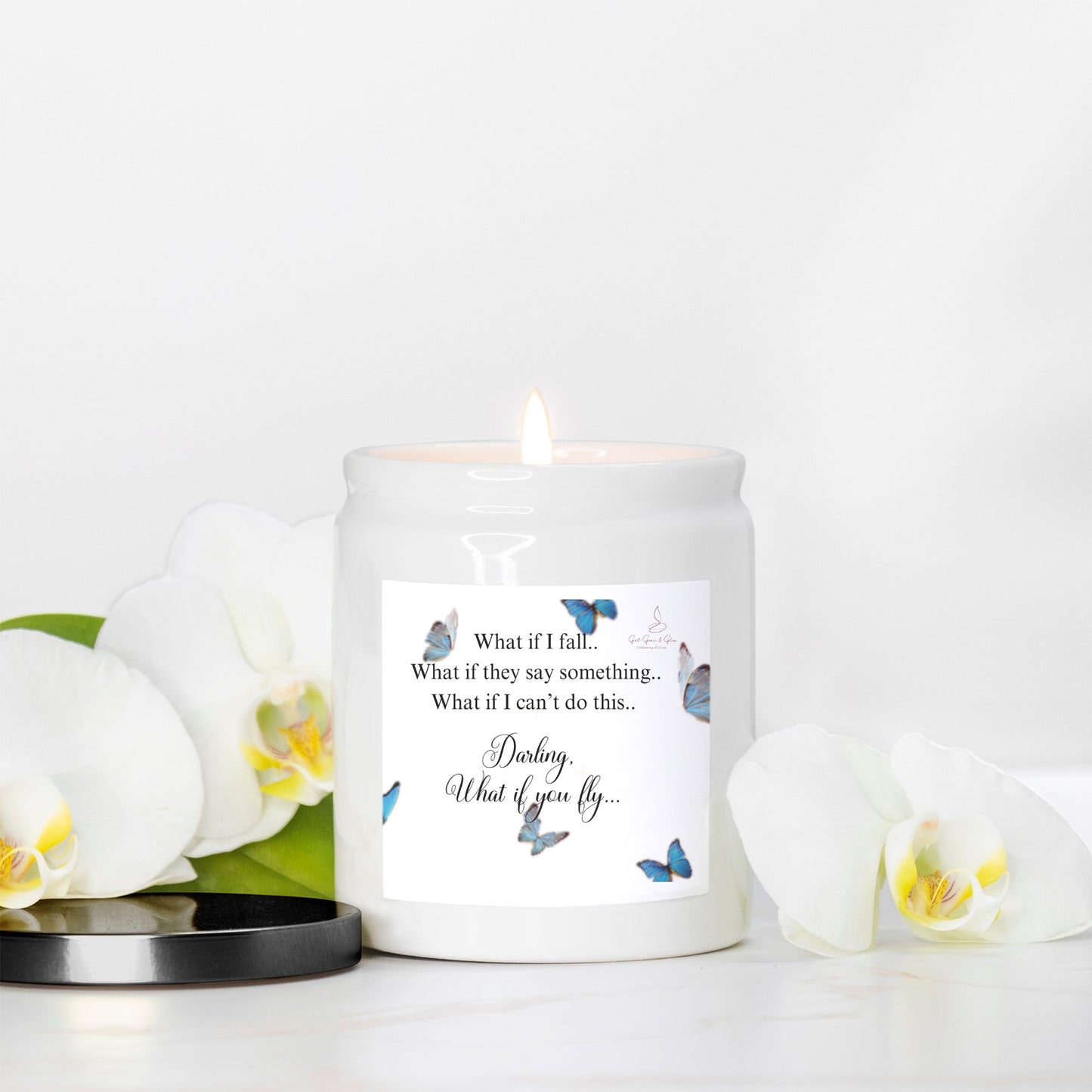 What If You Fly -  Candle Ceramic 8oz (White) - 45 Hours Burn Time