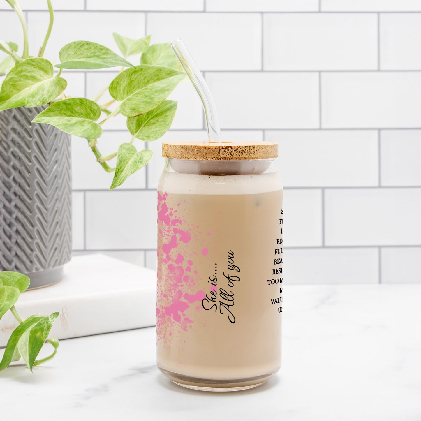 Worth It Glass Tumbler 16oz -