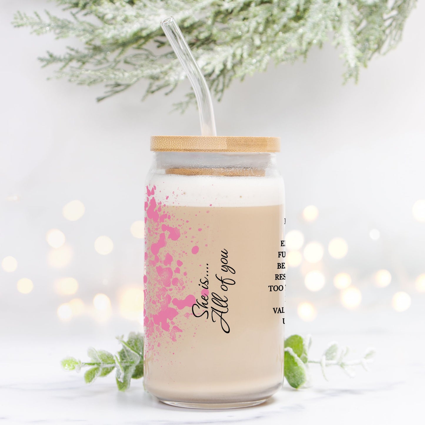 Worth It Glass Tumbler 16oz -